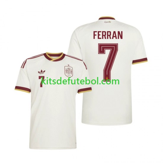 Camisola Seleção da Espanhola Ferran Torres 7 Homem Equipamento alternativo Mundial 2026 Mangas Curtas