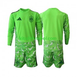 Camisola de Guarda-redes Seleção da Espanhola 6th Green color Criança Mundial 2026 Mangas Compridas