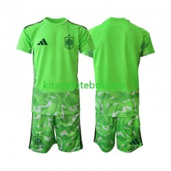 Camisola de Guarda-redes Seleção da Espanhola 6th Green color Criança Mundial 2026 Mangas Curtas