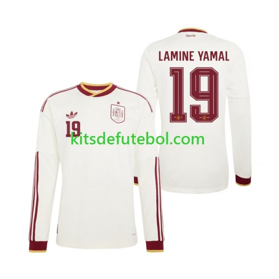 Camisola Seleção da Espanhola Lamine Yamal 19 Homem Equipamento alternativo Mundial 2026 Mangas Compridas