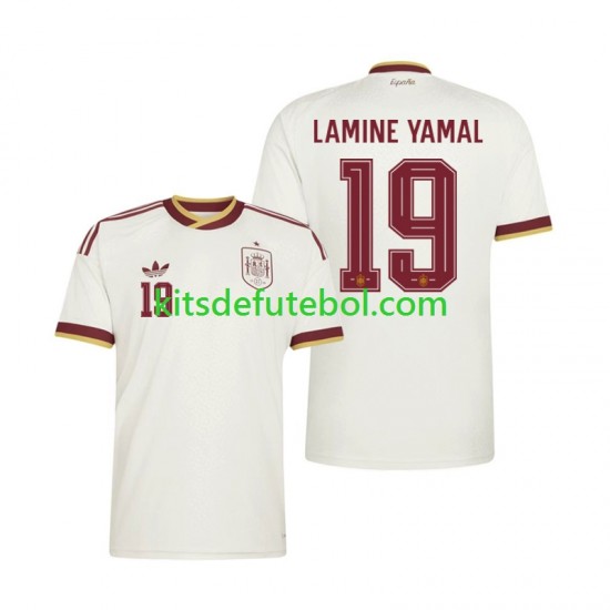 Camisola Seleção da Espanhola Lamine Yamal 19 Homem Equipamento alternativo Mundial 2026 Mangas Curtas