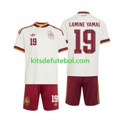 Camisola Seleção da Espanhola Lamine Yamal 19 Criança Equipamento alternativo Mundial 2026 Mangas Curtas