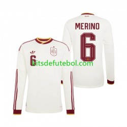 Camisola Seleção da Espanhola Mikel Merino 6 Homem Equipamento alternativo Mundial 2026 Mangas Compridas
