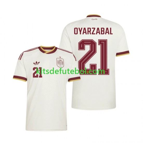Camisola Seleção da Espanhola Mikel Oyarzabal 21 Homem Equipamento alternativo Mundial 2026 Mangas Curtas