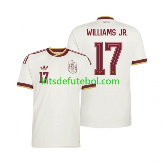 Camisola Seleção da Espanhola Nico Williams 17 Homem Equipamento alternativo Mundial 2026 Mangas Curtas
