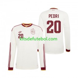 Camisola Seleção da Espanhola Pedri 20 Homem Equipamento alternativo Mundial 2026 Mangas Compridas