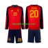 Camisola Seleção da Espanhola Pedri 20 Criança Equipamento principal Mundial 2026 Mangas Compridas