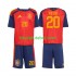 Camisola Seleção da Espanhola Pedri 20 Criança Equipamento principal Mundial 2026 Mangas Curtas