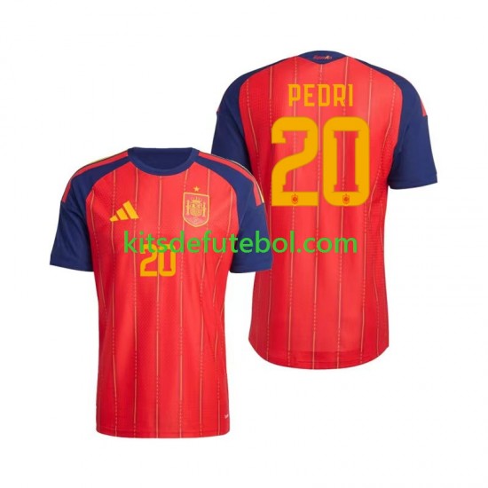 Camisola Seleção da Espanhola Pedri 20 Homem Equipamento principal Mundial 2026 Mangas Curtas
