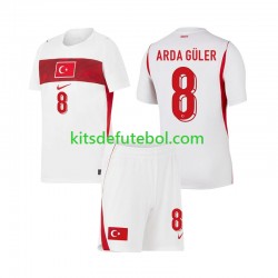 Camisola Seleção da Turca Arda Guler 8 Criança Equipamento alternativo Mundial 2026 Mangas Curtas