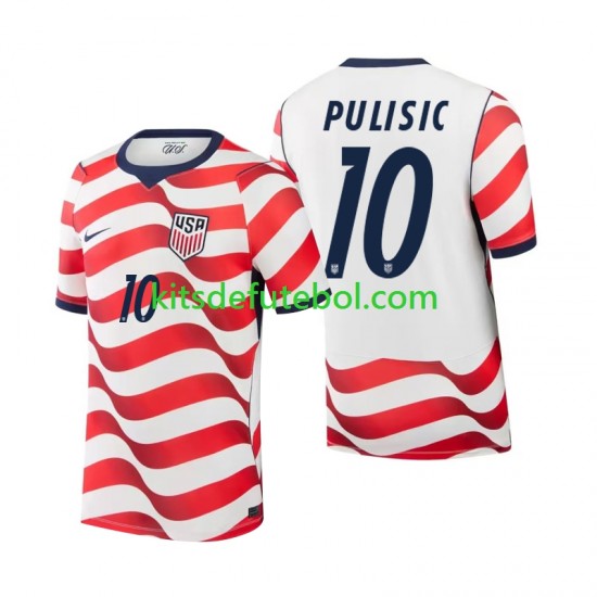 Camisola Seleção da Estados Unidos Christian Pulisic 10 Homem Equipamento principal Mundial 2026 Mangas Curtas