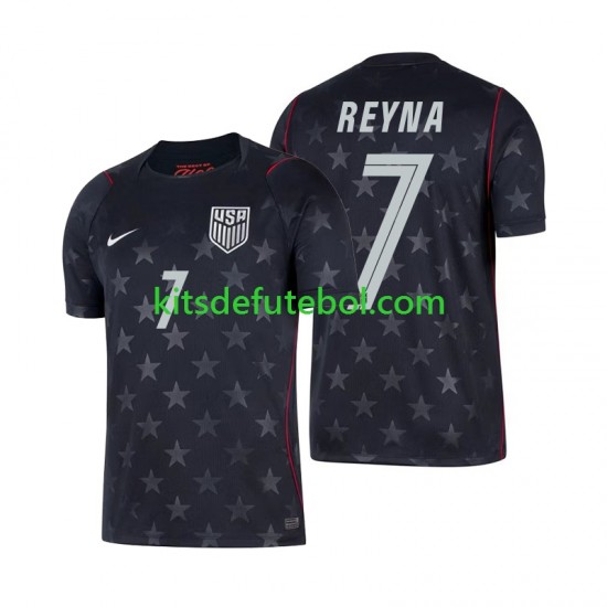 Camisola Seleção da Estados Unidos Giovanni Reyna 7 Homem Equipamento alternativo Mundial 2026 Mangas Curtas