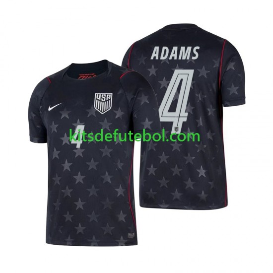 Camisola Seleção da Estados Unidos Tyler Adams 4 Homem Equipamento alternativo Mundial 2026 Mangas Curtas