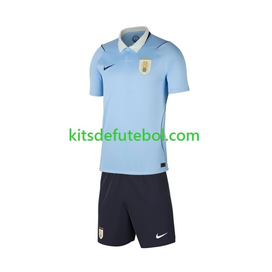 Camisola Seleção da Uruguaia Criança Equipamento principal Mundial 2026 Mangas Curtas