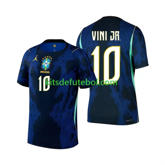 Camisola Seleção da Brasileira Vinicius Junior 10 Homem Equipamento alternativo Mundial 2026 Mangas Curtas