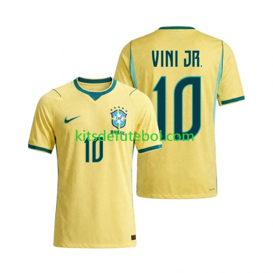 Camisola Seleção da Brasileira Vinicius Junior 10 Homem Equipamento principal Mundial 2026 Mangas Curtas