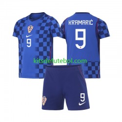 Camisola Seleção da Croata Andrej Kramaric 9 Criança Equipamento alternativo Mundial 2026 Mangas Curtas