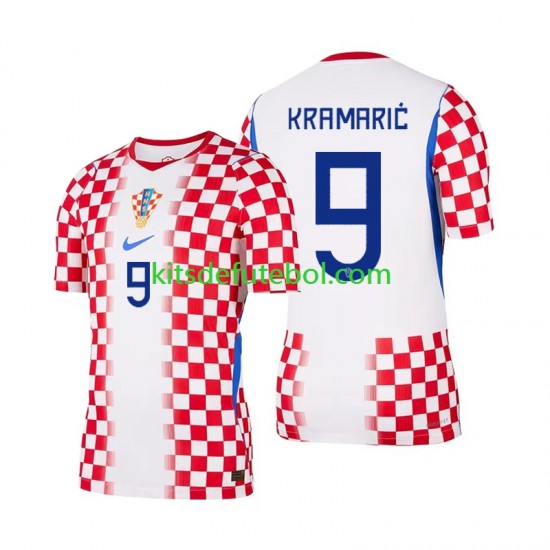 Camisola Seleção da Croata Andrej Kramaric 9 Homem Equipamento principal Mundial 2026 Mangas Curtas