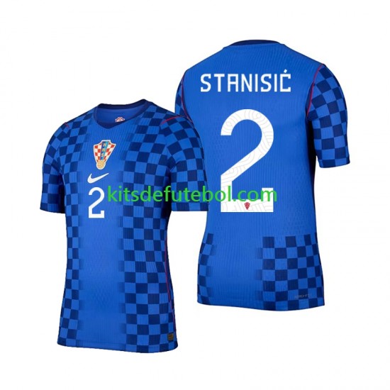 Camisola Seleção da Croata Josip Stanisic 2 Homem Equipamento alternativo Mundial 2026 Mangas Curtas