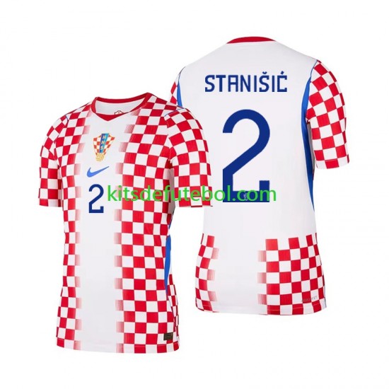 Camisola Seleção da Croata Josip Stanisic 2 Homem Equipamento principal Mundial 2026 Mangas Curtas
