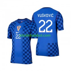 Camisola Seleção da Croata Luka Vuskovic 22 Homem Equipamento alternativo Mundial 2026 Mangas Curtas
