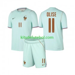 Camisola Seleção da Francesa Michael Olise 11 Criança Equipamento alternativo Mundial 2026 Mangas Curtas