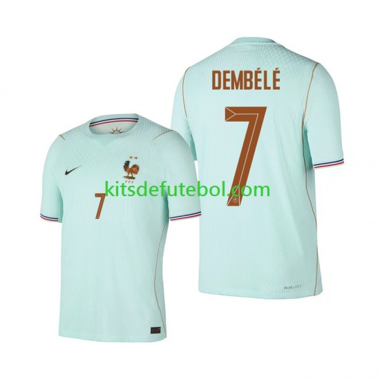 Camisola Seleção da Francesa Ousmane Dembele 7 Homem Equipamento alternativo Mundial 2026 Mangas Curtas