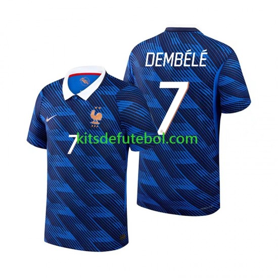 Camisola Seleção da Francesa Ousmane Dembele 7 Homem Equipamento principal Mundial 2026 Mangas Curtas