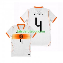 Camisola Seleção da Neerlandesa Virgil van Dijk 4 Homem Equipamento alternativo Mundial 2026 Mangas Curtas