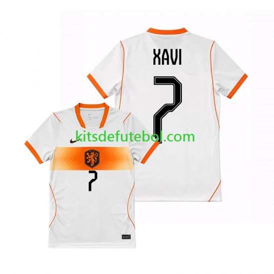 Camisola Seleção da Neerlandesa Xavi Simons 7 Homem Equipamento alternativo Mundial 2026 Mangas Curtas