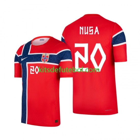 Camisola Seleção da Norueguesa Antonio Nusa 20 Homem Equipamento principal Mundial 2026 Mangas Curtas