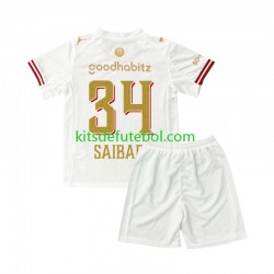 Camisola PSV Eindhoven Ismael Saibari 34 Efteling Criança Quarto equipamento 2025-2026 Mangas Curtas