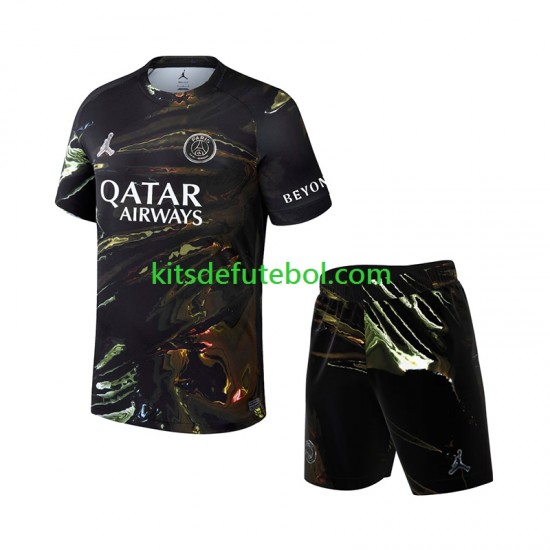 Camisola Paris Saint-Germain Night Edition Criança Quarto equipamento 2025-2026 Mangas Curtas
