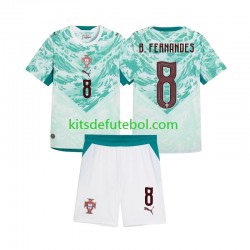 Camisola Seleção da Portuguesa Bruno Fernandes 8 Criança Equipamento alternativo 2026 2027 Mangas Curtas