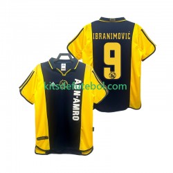 Camisola Retrô AFC Ajax IBRANIMOVIC 9 Homem Equipamento alternativo 2000 2001 Mangas Curtas