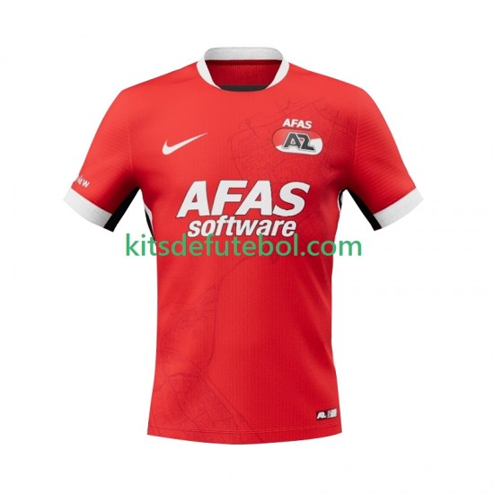 Camisola AZ Alkmaar Homem Equipamento principal 2025-2026 Mangas Curtas