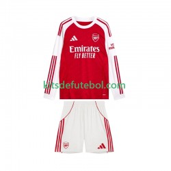 Camisola Arsenal Criança Equipamento principal 2025-2026 Mangas Compridas