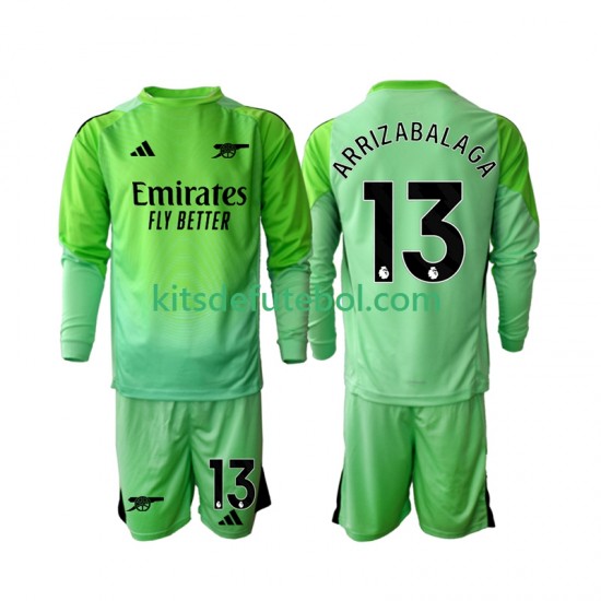 Camisola de Guarda-redes Arsenal Kepa Arrizabalaga 13 Criança Equipamento alternativo 2025-2026 Mangas Compridas