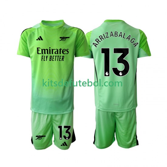 Camisola de Guarda-redes Arsenal Kepa Arrizabalaga 13 Criança Equipamento alternativo 2025-2026 Mangas Curtas