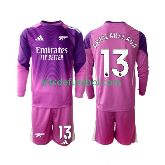 Camisola de Guarda-redes Arsenal Kepa Arrizabalaga 13 Criança Terceiro equipamento 2025-2026 Mangas Compridas