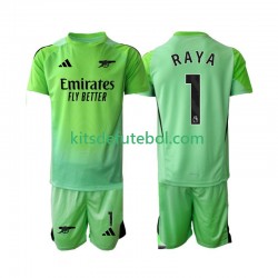 Camisola de Guarda-redes Arsenal Raya 1 Criança Equipamento alternativo 2025-2026 Mangas Curtas