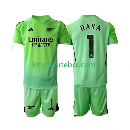 Camisola de Guarda-redes Arsenal Raya 1 Criança Equipamento alternativo 2025-2026 Mangas Curtas