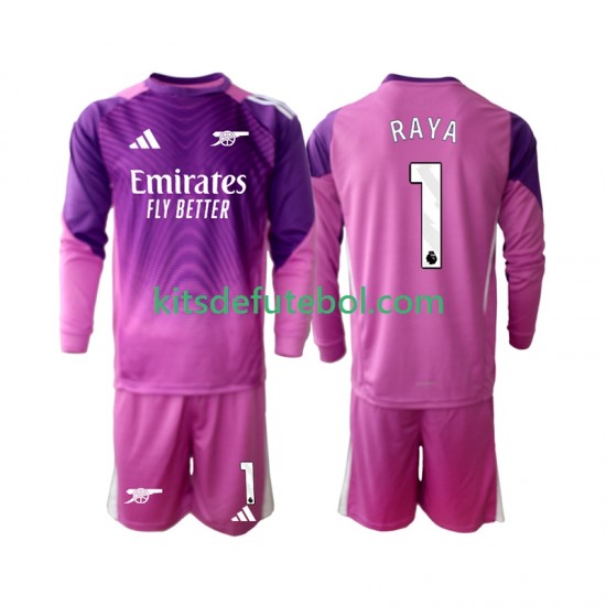 Camisola de Guarda-redes Arsenal Raya 1 Criança Terceiro equipamento 2025-2026 Mangas Compridas