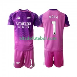 Camisola de Guarda-redes Arsenal Raya 1 Criança Terceiro equipamento 2025-2026 Mangas Curtas