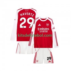 Camisola Arsenal Kai Havertz 29 Criança Equipamento principal 2025-2026 Mangas Compridas