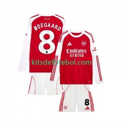 Camisola Arsenal Martin Odegaard 8 Criança Equipamento principal 2025-2026 Mangas Compridas