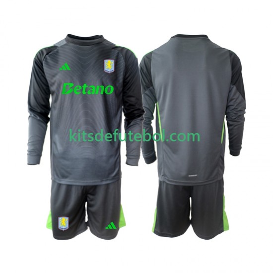 Camisola de Guarda-redes Aston Villa Criança Equipamento principal 2025-2026 Mangas Compridas