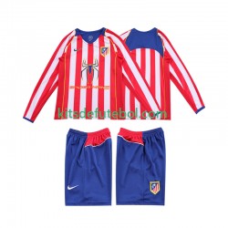 Camisola Retrô Atlético Madrid Criança Equipamento principal 2004 2005 Mangas Compridas