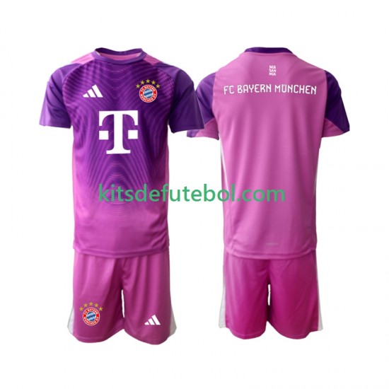 Camisola de Guarda-redes Bayern de Munique Criança Quarto equipamento 2025-2026 Mangas Curtas