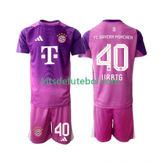 Camisola de Guarda-redes Bayern de Munique Jonas Urbig 40 Criança Quarto equipamento 2025-2026 Mangas Curtas